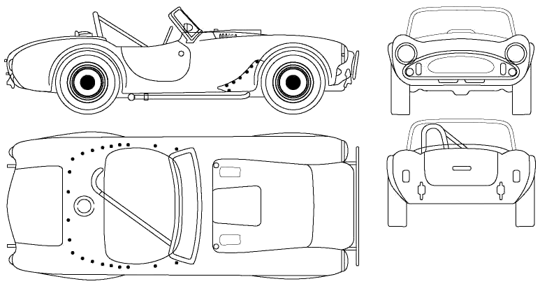 CAR blueprints 1951 AC Ace Cabriolet blueprint