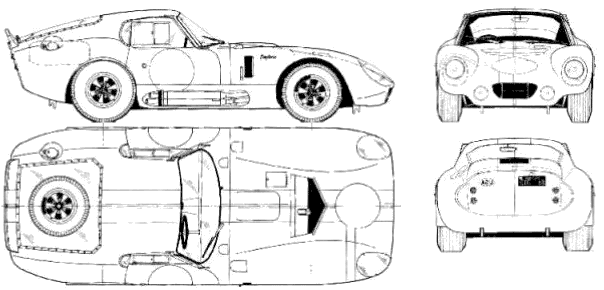 1964 AC Shelby Cobra Daytona Coupe blueprint
