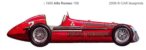 Alfa Romeo on Car Blueprints   1950 Alfa Romeo 158 F1 Ow Blueprint