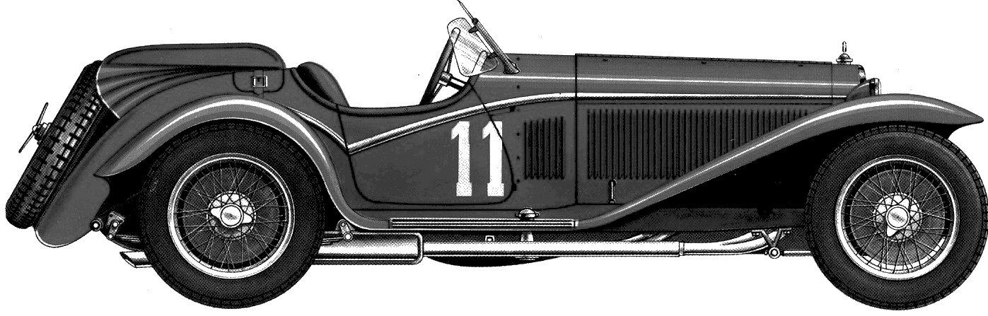 1931 Alfa Romeo 8C 2300 Cabriolet blueprint