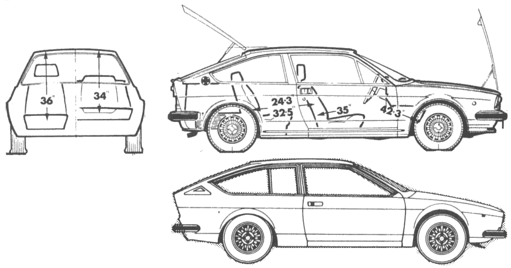 1976 Alfa Romeo Alfasud Sprint Coupe blueprint