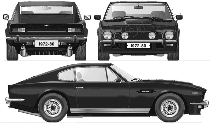 1977 Aston Martin V8 Vantage Coupe blueprint