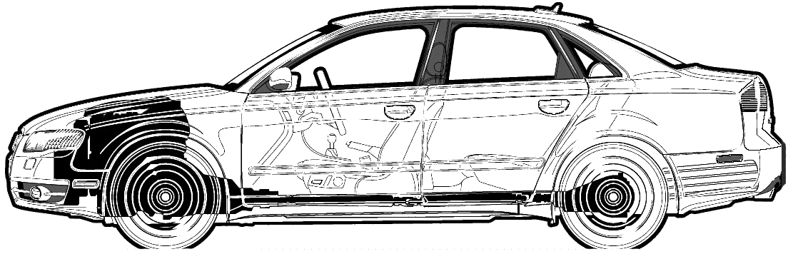 2005 Audi A4 B7 (Typ 8E) Sedan blueprint