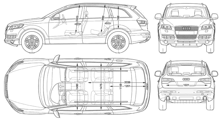 2006 Audi Q7 SUV blueprint