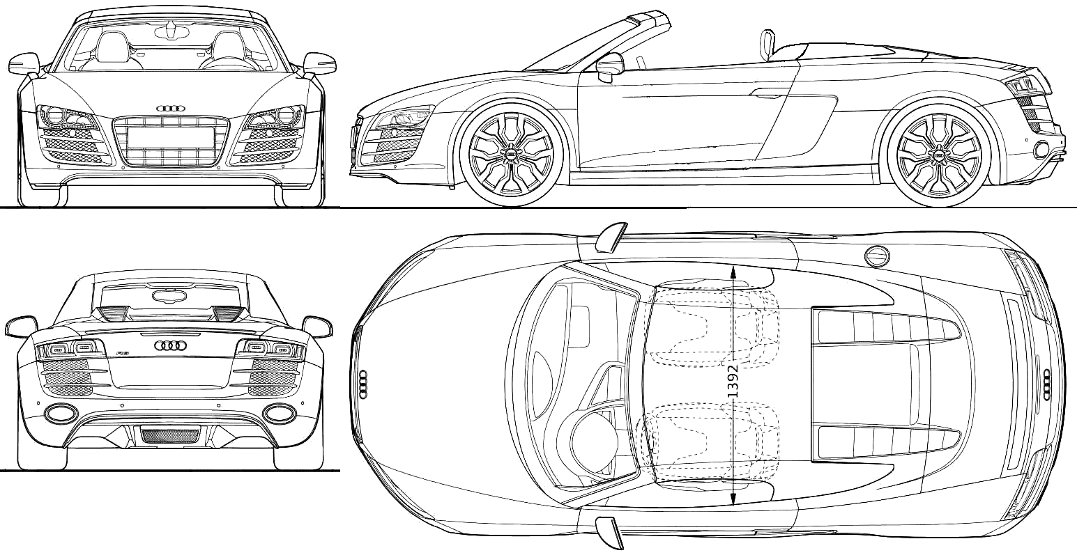 Blueprint Audi R8
