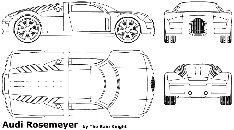 2000 Audi Project Rosemeyer Coupe blueprint