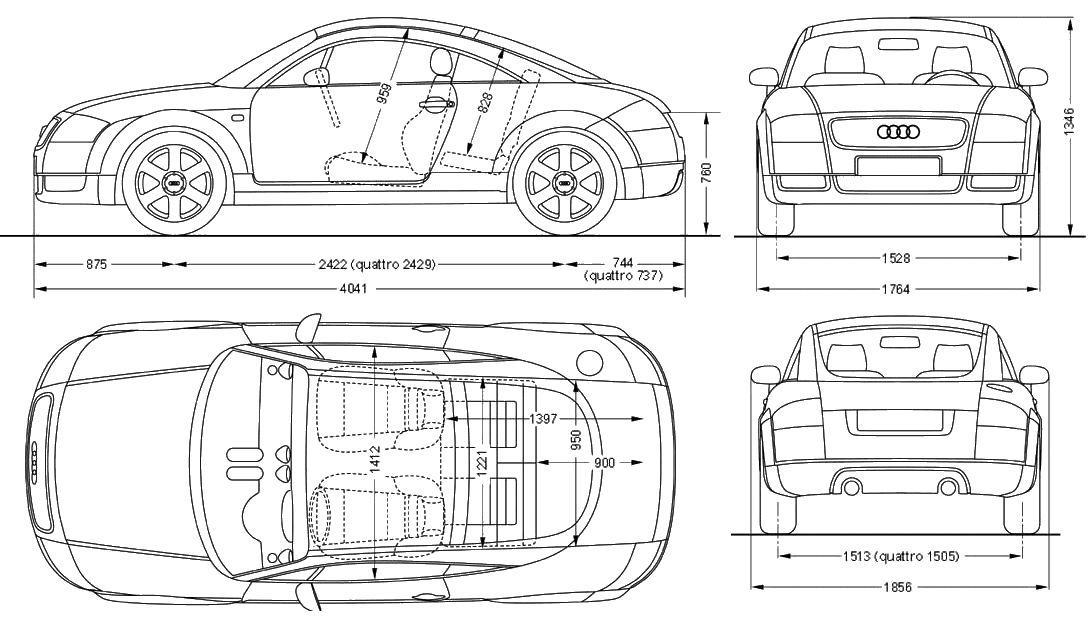 1998 Audi TT 8N Coupe blueprint