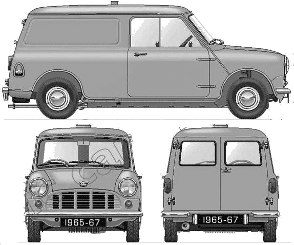 1965 Austin Mini Van blueprint