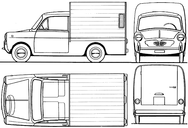 1968 Autobianchi Bianchina Furgoncino 320 Wagon blueprint