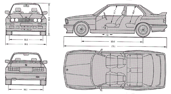 1986 BMW M3 E30 Coupe blueprint