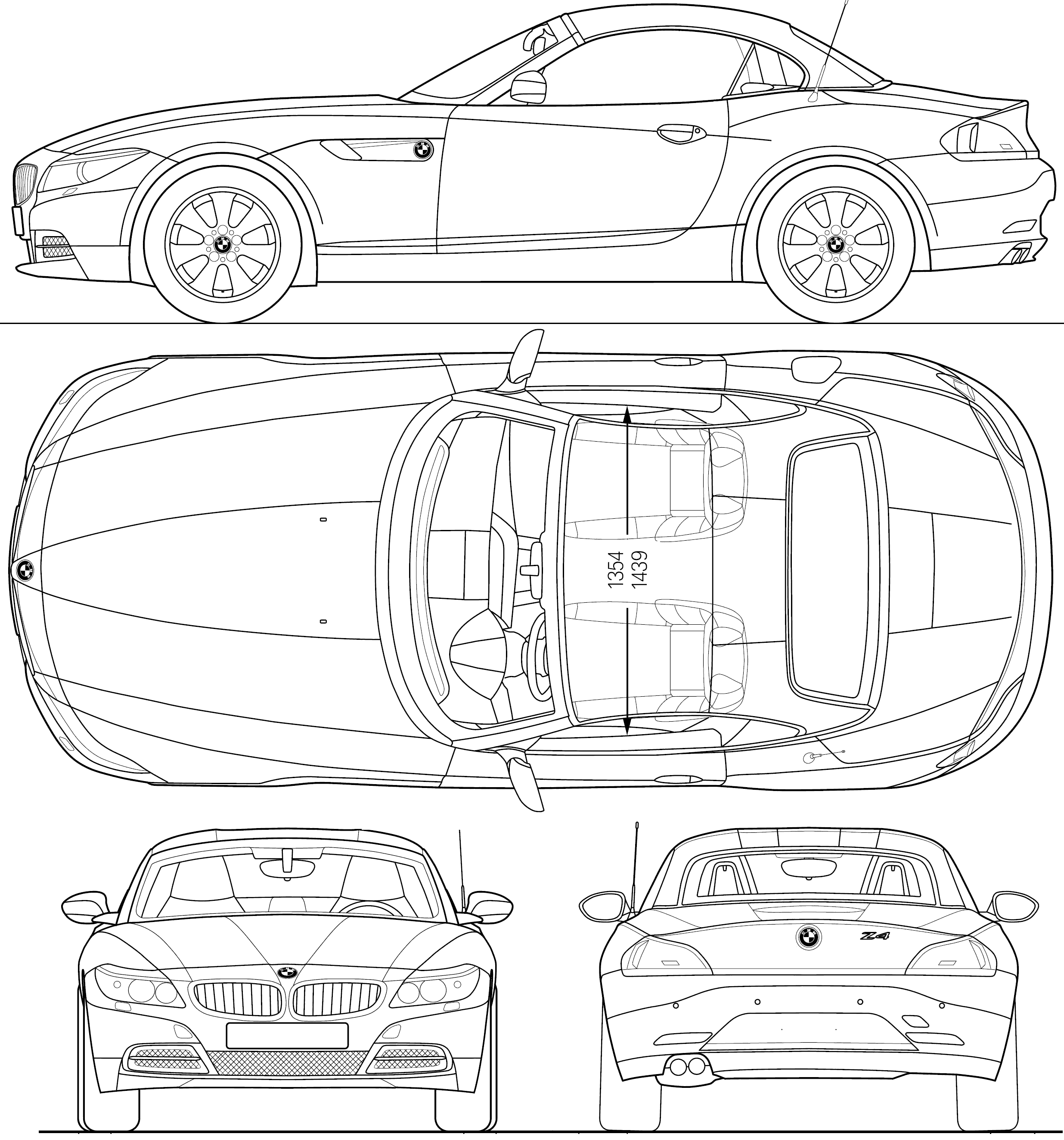 Blueprint of bmw cars