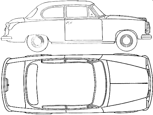 1954 Borgward Isabella Coupe blueprint