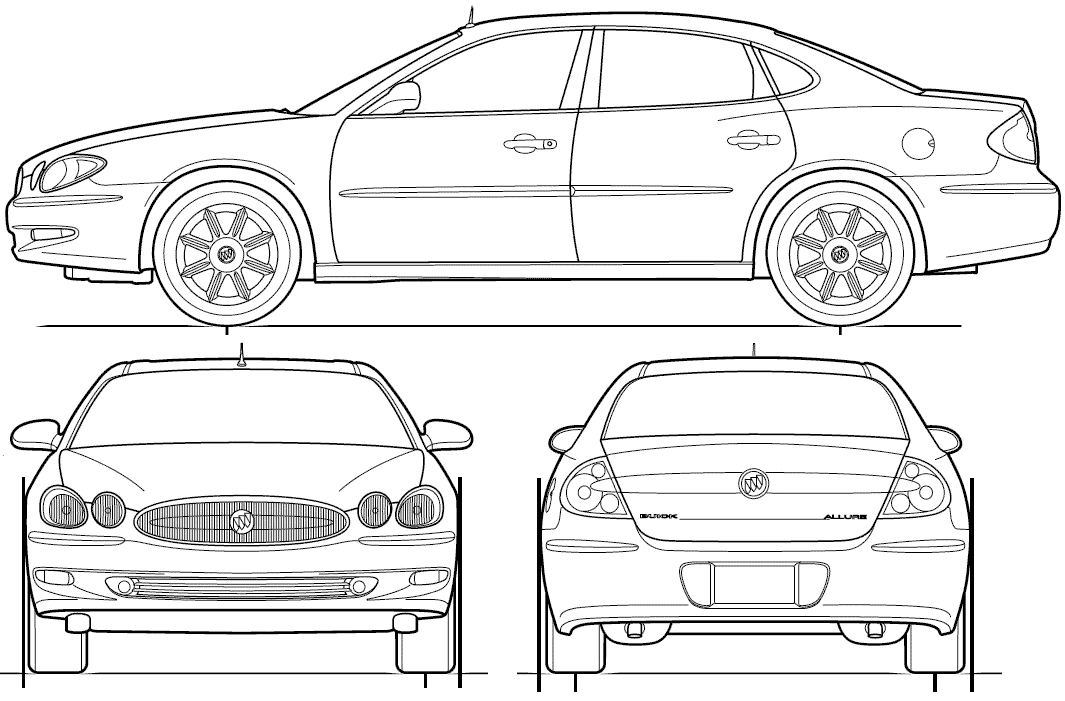 2006 Buick Allure Sedan blueprint