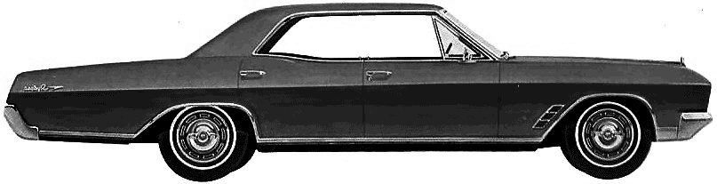 1966 Buick Skylark 4door Hardtop Sedan blueprint