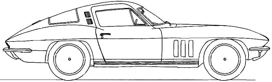 1965 Chevrolet Corvette C2 Coupe blueprint