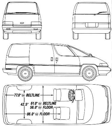 1990 Chevrolet Lumina APV Van blueprint