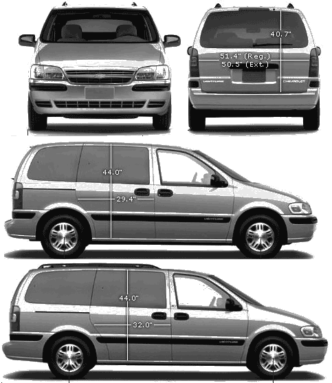 2004 Chevrolet Venture Minivan blueprint
