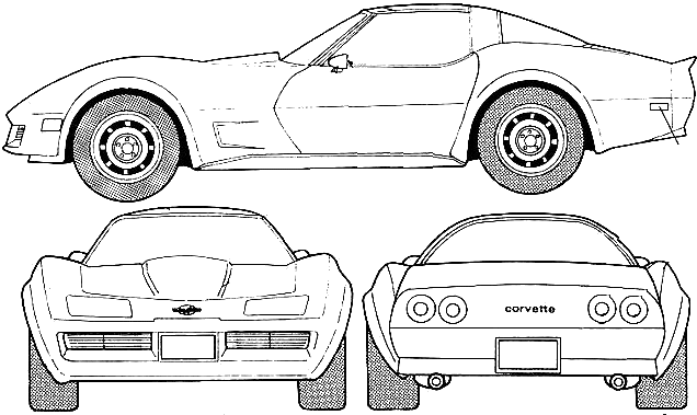 1982 Chevrolet Corvette C3 Coupe blueprint