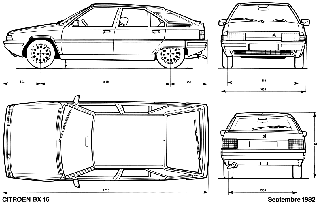 1983 Citroen BX Hatchback blueprint