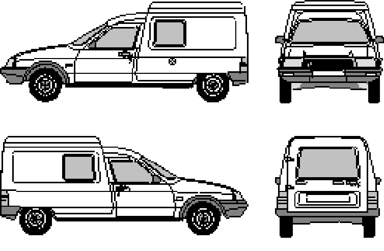 1992 Citroen C15 Wagon blueprint