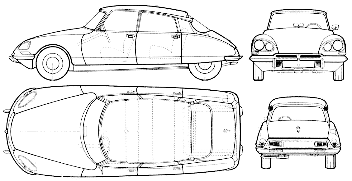 1969 Citroen DS 21 Hatchback blueprint