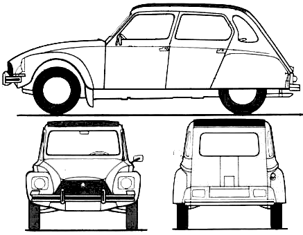 1969 Citroen Dyane 6 Hatchback blueprint