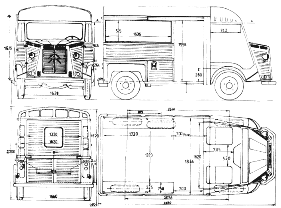 1967 Citroen HY Bus blueprint