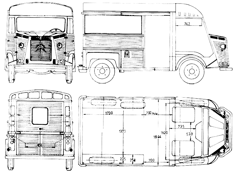 1947 Citroen HY Van blueprint