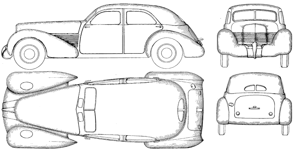 CAR blueprints 1935 Cord 810 Sedan blueprint