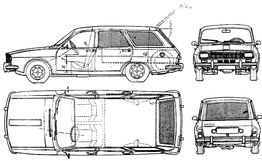 1969 Dacia 1300 F Wagon blueprint