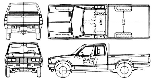 1975 Datsun 620 Pickup blueprint