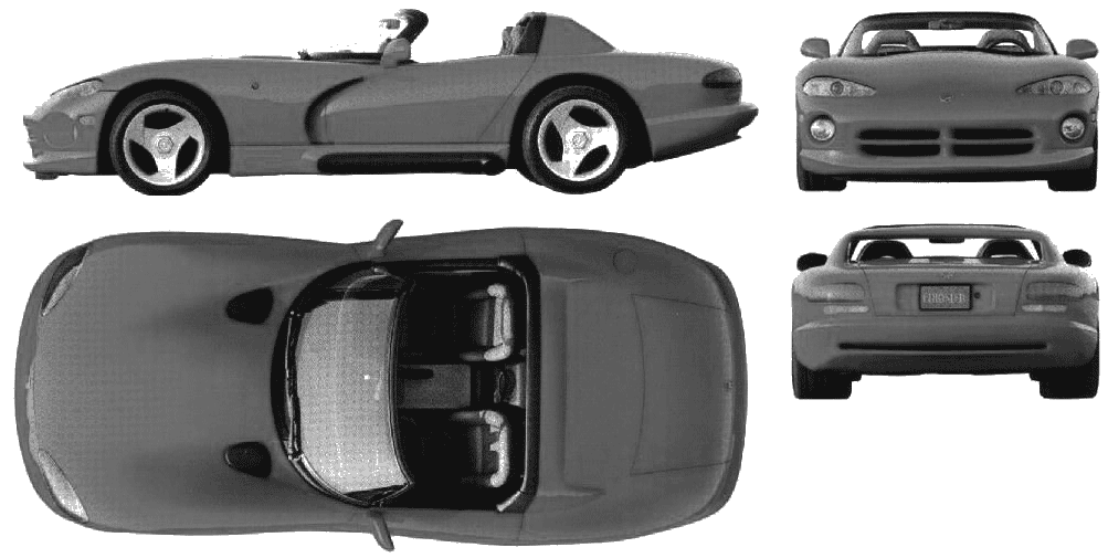 1996 Dodge Viper RT 10 Coupe blueprint