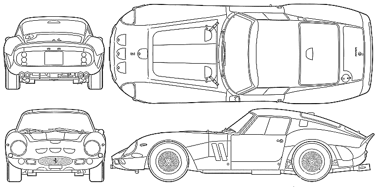 1963 Ferrari 250 GTO Coupe blueprint