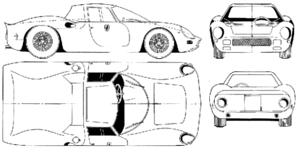 1964 Ferrari 250 LM Coupe blueprint