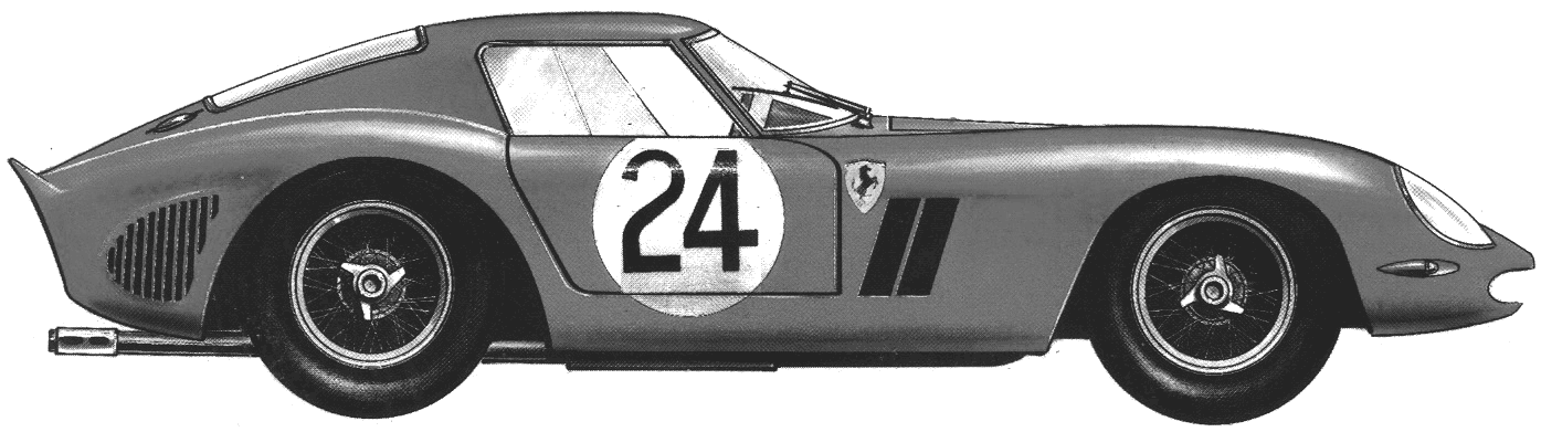 1962 Ferrari 250 GTO Le Mans Coupe blueprint