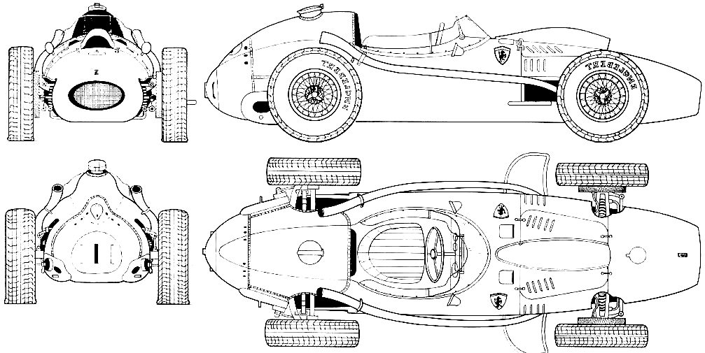 1966 Ferrari Dino 246 F1 OW blueprint