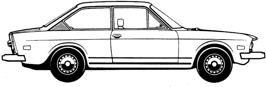 1975 Fiat 124 Coupe blueprint