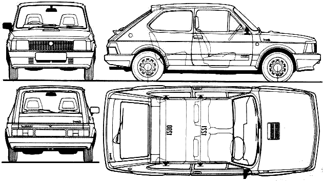 1983 Fiat 127 Sport Hatchback blueprint