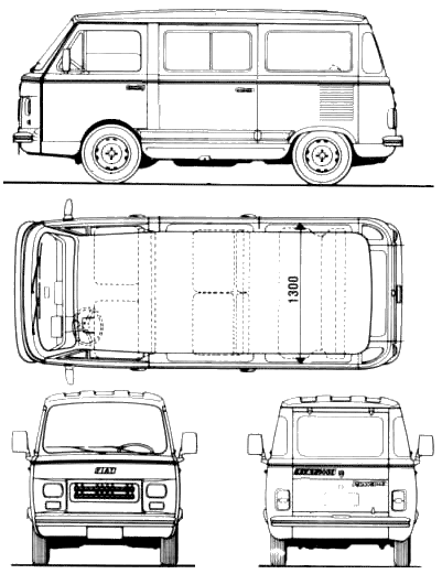 1982 Fiat 900E Bus blueprint