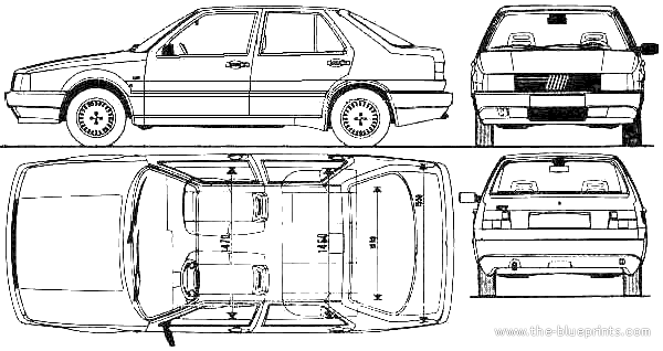 1985 Fiat Croma Sedan blueprint