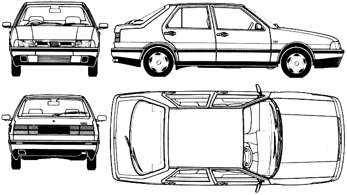 1986 Fiat Croma Sedan blueprint