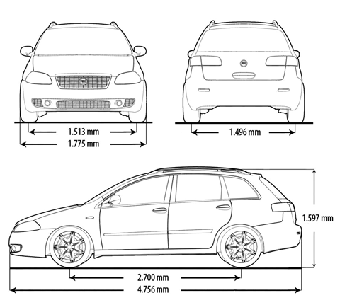 2006 Fiat Croma Wagon blueprint