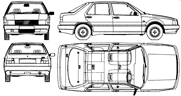 1985 Fiat Croma Sedan blueprint