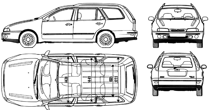 1995 Fiat Marea Weekend Wagon blueprint