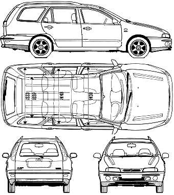 1996 Fiat Marea Weekend Wagon blueprint