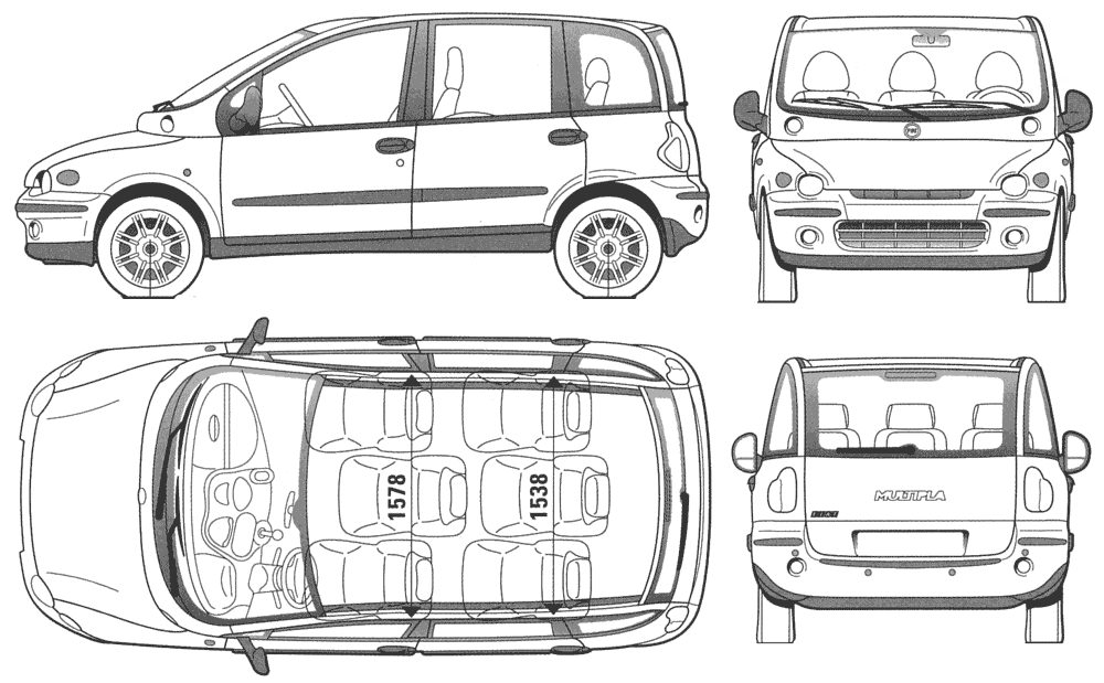 fiat multipla. 2004 Fiat multipla Sedan