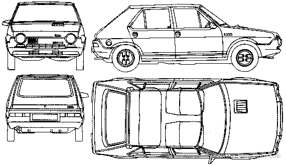 1978 Fiat Ritmo 75 CL Hatchback blueprint