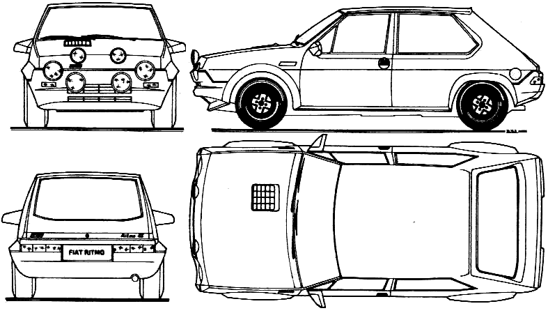1981 Fiat Ritmo Abarth Hatchback blueprint