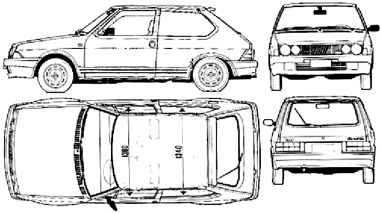 1982 Fiat Ritmo Abarth Hatchback blueprint