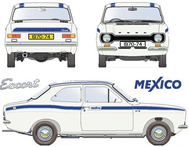 1970 Ford Escort Mexico Sedan blueprint